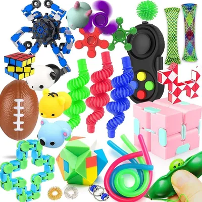 Produktbild von Fidget Spielzeuge Set 28 Stück Stress-Angst Relief Spielzeug Angst Relief Finger Toys, für Anti Stress Autisten und ADHS Kleine Geschenke -B