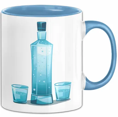Produktbild von Wodka Trinker Tasse Geschenkidee für Spirituosen Liebhaber (Blau)