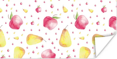 Produktbild von MuchoWow® Poster Obst - Aquarell - Weiß 160x80 cm - Foto Poster