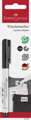 Produktbild von Faber Castell Wäschemarker Rundspitze scwarz Blister