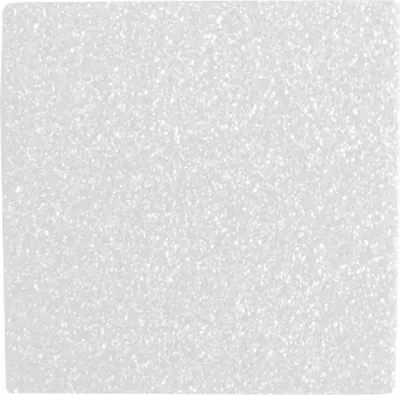 Produktbild von Moosgummi Glitter weiß 20 x 30 cm, 1 Platte 2 mm stark