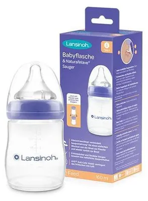 Image de Lansinoh Naturalwave Biberon 160ml & Tétine S 1 pc