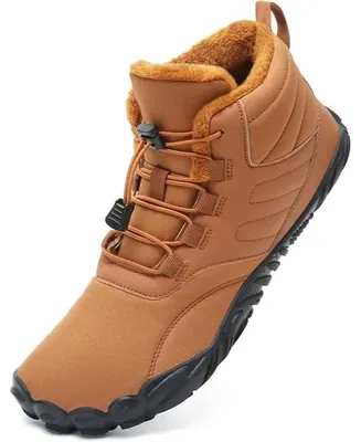 Image de Bottes de randonnée pour homme, raquettes, Barefoot, imperméables, marron, taille 38 (EU)