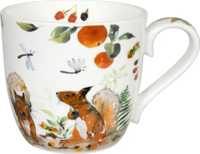Produktbild von Könitz Becher Victoria Lowe - Autumn Squirrel, Kaffeebecher, Tasse, Kaffeetasse, Bone China, 450 ml, 11 2 057 2615