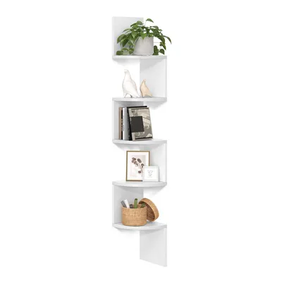 Produktbild von VASAGLE Eckregal 1-tlg., Wandregal, Bücherregal mit 5 Ablagen, Höhe 126cm