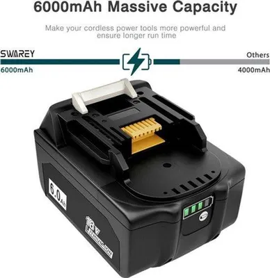 Obrázek produktu pro Baterie náhradní - 18V, kapacita 6000 mAh - lithium-iontová - pro akumulátorové nářadí