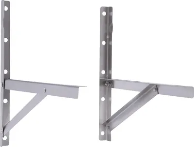 Image de Support pour climatiseur, acier inoxydable durable, supporte 200 kg, argent, 12 pouces