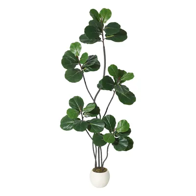 Zdjęcie produktu dla sztuczne drzewko Ficus Lyrata – realistyczna, łatwa w pielęgnacji roślina doniczkowa do salonu i biura, 180 cm