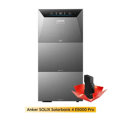 Produktbild von Powerness®Balkonkraftwerk Speicher , Anker SOLIX Solarbank 4 E5000 Pro 5kWh mit 2x BP5000 Erweiterungsakku Plug & Play für Ihre PV-Nachrüstung
