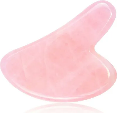 Immagine prodotto di Pietra Gua Sha Strumento per massaggio Guasha Scraping Terapia con cristalli di quarzo rosa Pietre per massaggio viso Anti-età Antirughe