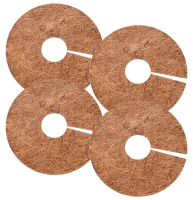 Produktbild von Kokosfaserscheiben (4 Stück) für Topfabdeckungen, Kokosmulchscheiben, Winterschutz für Pflanzen, Gartenarbeit, Pflanzenschutz, Frostschutz, Winterschutz für Topfpflanzen, Pflanzenschutzmatte für den Garten