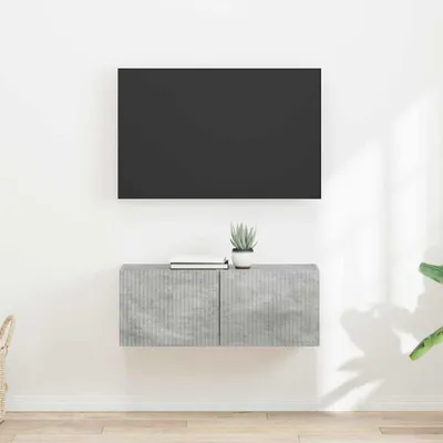 Produktbild von "Schlussverkauf" TV-Wandschrank 2 Stück - WohnzimmerTV-Möbel/TV-Tisch - Beton 60x31x29,5 cm Holzwerkstoff  C14451