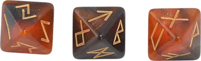 Produktbild von 3pcs Rune Würfel 8 -Seiten -Sternhimmel Mystiker Lebendige Farben Astrologie Lernen Vorhersage Polyedrisch Set für Erwachsene Schwarz Gold