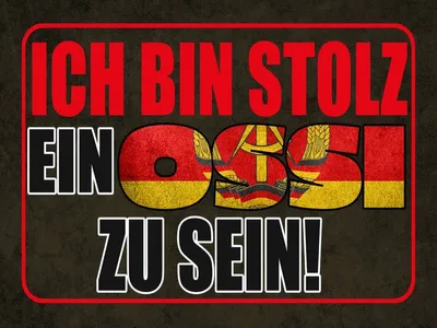 Produktbild von vianmo Holzschild 30x40 cm ich bin stolz ein Ossi zu sein