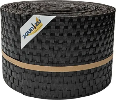 Produktbild von Sichtschutzstreifen zaun|zu RATTAN 26m Rolle Zaunblende für Doppelstabmattenzaun Dunkelbraun 26m