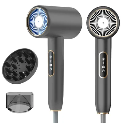 Obrázek produktu pro Iontový fén na vlasy - 2400 W - 3 teploty - 2 rychlosti - Diffuzér a koncentrátor - Rychlé sušení