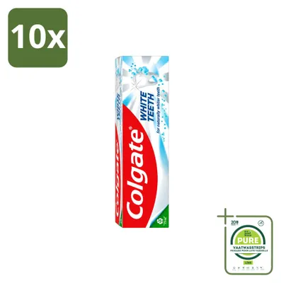 Produktbild von 10 x Colgate White Teeth Zahnpasta - 75 ml - Großpackung - 10 Stücke