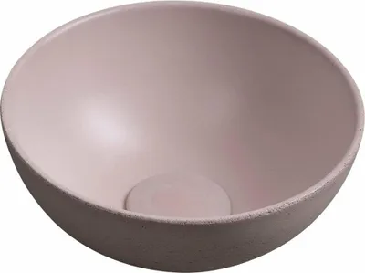 Image de MINOR lavabo en béton à poser, diamètre 26cm, rose mat