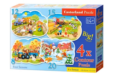 Obrázek produktu pro CASTORLAND Puzzle 4v1 Čtyři roční období - Čtyři roční období
