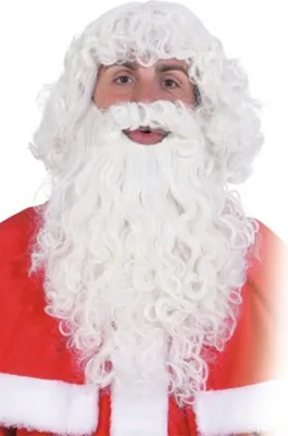 Produktbild von O32088 natur-weiß Herren Weihnachtsmann-Set Nikolauskostüm