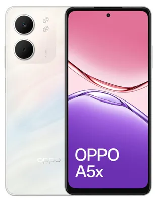 Produktbild von OPPO A5x , 16,9 cm (6.67"), 4 GB, 128 GB, 32 MP, Android 15, Weiß