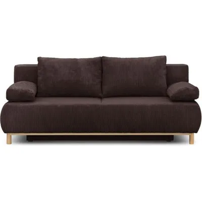 Produktbild von MIKA 3-Sitzer-Umbaubank – Dunkelbrauner Cord – Aufbewahrungsbox – 192 x 84 x 93 cm