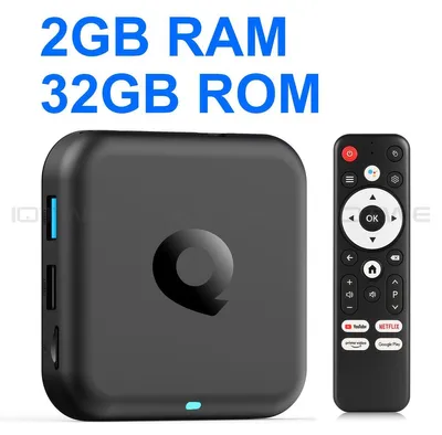 Immagine prodotto di Smart TV Box, lettore multimediale Android, dispositivo di streaming, box WLAN, TV internet, 5G, WiFi, 4K, HDR, processore quad-core, HDMI, USB, Ethernet, slot per scheda di memoria, 2 GB + 32 GB, Android 14, 4K
