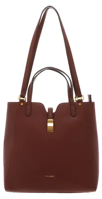 Productafbeelding van PICARD Leer schoudertas handtas Viora Cityshopper Cognac bruine