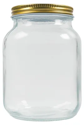 Immagine prodotto di Barattolo da 360 ml con coperchio dorato fi68 - Per muesli, decorazioni fai-da-te, candele e conservazione pratica degli alimenti