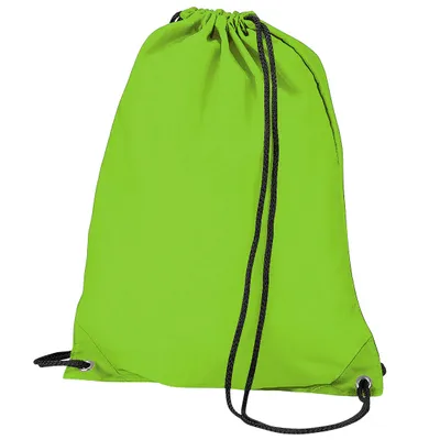 Produktbild von BagBase Turnbeutel / Sportbeutel, wasserabweisend, 11 Liter (2 Stück/Packung) RW6865 (Einheitsgröße) (Limette)