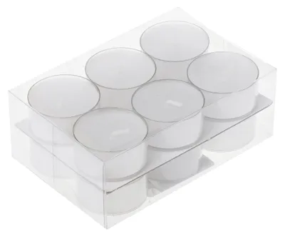 Produktbild von Teelichter in Kunststoffhülle Weiß 18/38mm, 12er-Pack