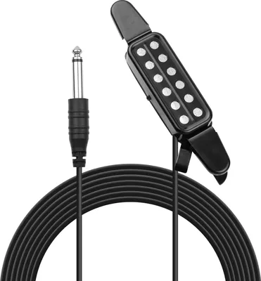 Obrázok produktu pre Snímač pre akustickú gitaru, klipový snímač pre gitaru, nástrojový snímač s 1/4" pripojením, 2,9 m kábel