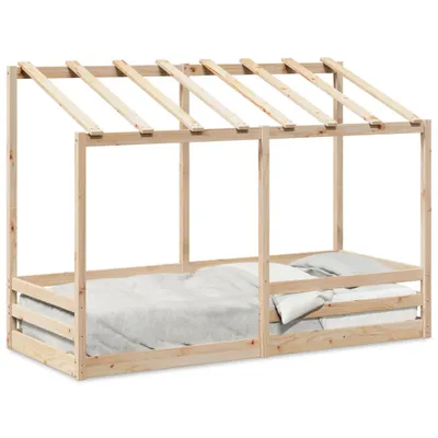 Immagine prodotto di vidaXL Lettino con tetto 75x190 cm in legno di pino massiccio