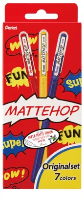 Obrázok produktu pre Pentel - Gelshrip Pentel K110 Mattehop Fun Origin M ass | Vyfúknite 7-dielny