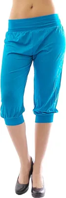Produktbild von Harem Harems Aladin Pump Hose Capri 3/4 hoher Bund Leggings Leggins Baggy Sommer hellblau S