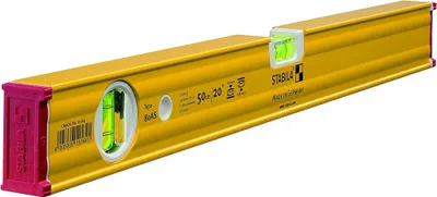 Produktbild von Stabila 19164, Bezugspegel, 0,5 m, Rot, Gelb, 0,5 mm/m, Aluminium