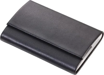 Produktbild von TROIKA SOPHISTICASE, Kartenetui, Schwarz, Kunstleder, Edelstahl, Samt, Einfarbig, Magnetverschluss, 10 Karten