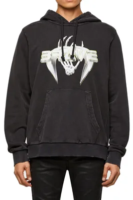Produktbild von Diesel Herren S-GIRRIB-HOOD-A71  SWEATER Hoody Kapuzenshirt Schwarz