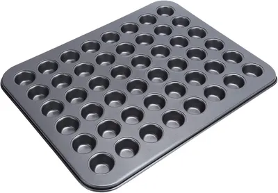 Produktbild von Muffinblech - 48-fach Mini-Muffinblech - Kleine Kuchenform - Antihaftbeschichtete Mini-Runde Kuchenform - Backform für Muffins