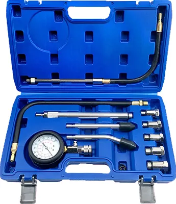 Image de Kit multifonctionnel de testeur de compression de cylindre de moteur de voiture 10PCS Testeur de pression de bouteille de gaz de voiture