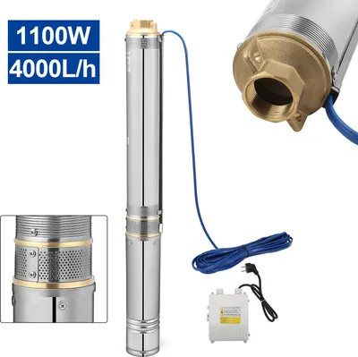 Produktbild von Faziango Tiefbrunnenpumpe 1.1 kW 4000 l/h Edelstahl 20 m Kabel