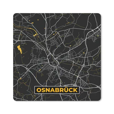 Produktbild von MuchoWow® Mauspad Mousepad Osnabrück - Gold - Karte - Stadtplan - Deutschland 20x20 cm - Mousepads - Maus Mat - Pad - Mausunterlage - Desk Mat - Bureauartikeln