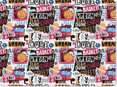 Produktbild von MuchoWow® Mauspad Mousepad Basketball - Zitate - Muster - Alphabet 23x19 cm - Mousepads - Maus Mat - Pad - Mausunterlage - Schreibtischunterlage - Mauspad