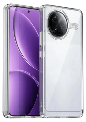 Image de Coque de protection hybride TPU/acrylique colorée pour Xiaomi Poco F7, transparente