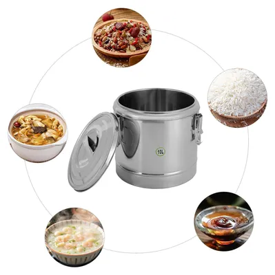 Produktbild von Isolierter Suppenbehälter - Thermobehälter - 10 l - Edelstahl 304 - Silikondichtung - Praktischer Deckel - Leicht zu reinigen