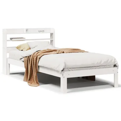 Immagine prodotto di vidaXL Struttura letto con testiera senza materasso bianco 90x200 cm