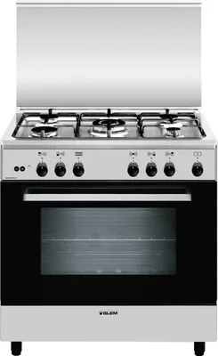 Image de Glem Gas A855GI Cuisinière Cuisinière indépendante Electrique/Gaz Plaque de cuisson gaz inox