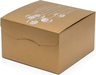 Zdjęcie produktu dla Pudełko Składane Świąteczne Na Prezent złote 250x250x150mm XL K-8082 ZT