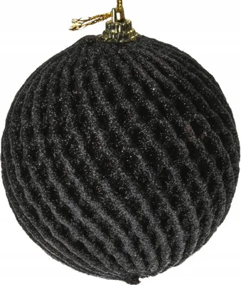 Immagine prodotto di H&S Decorazione 12 Set Palline di Natale in Polischiuma Nero 8 cm