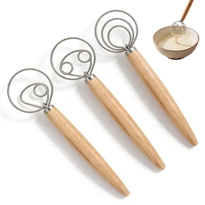 Teigbesen-Set, 3 Stück, 33 cm, Edelstahl, Rührbesen